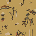 Ukiyo Mustard Ania Wallpaper by Tres Tintas