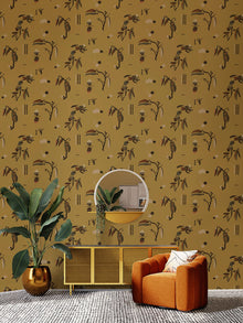AN4601-4 Ukiyo Mustard Ania Wallpaper by Tres Tintas