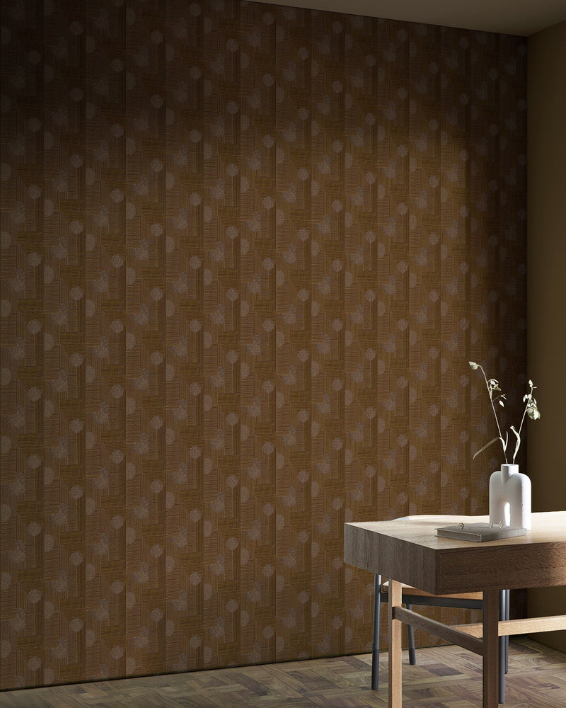 Andana Brown Ania Wallpaper by Tres Tintas
