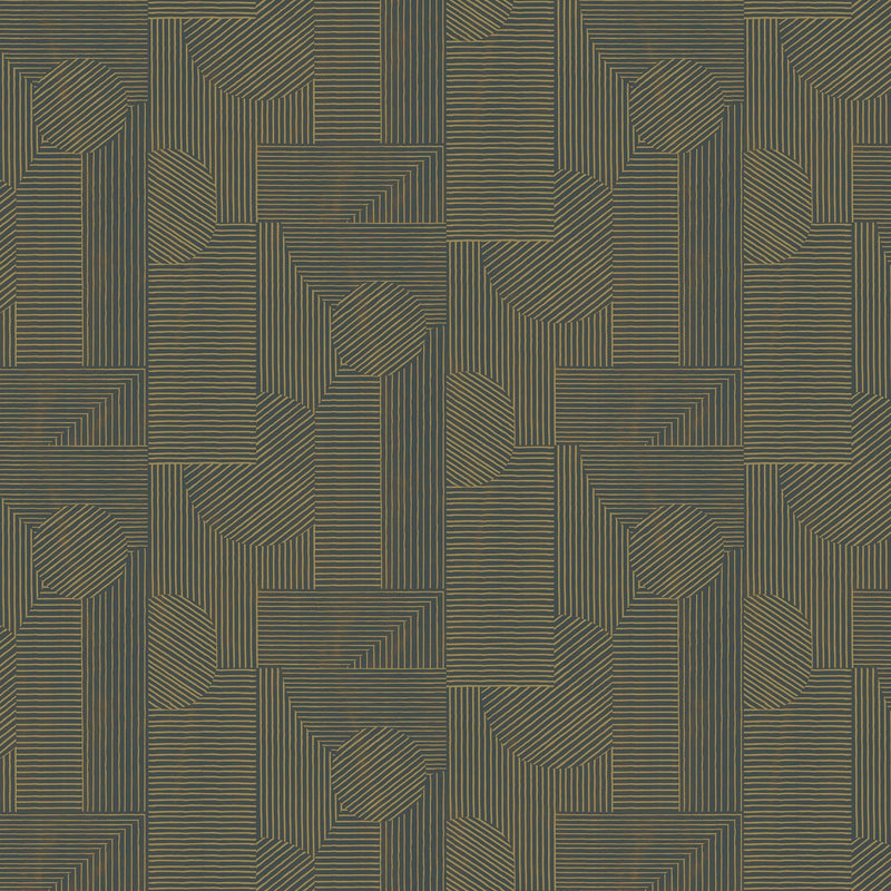 Andana Dark Blue Ania Wallpaper by Tres Tintas