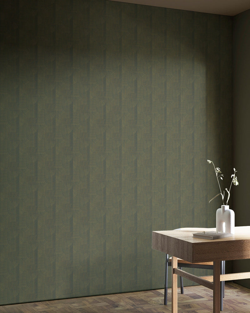 Andana Dark Blue Ania Wallpaper by Tres Tintas