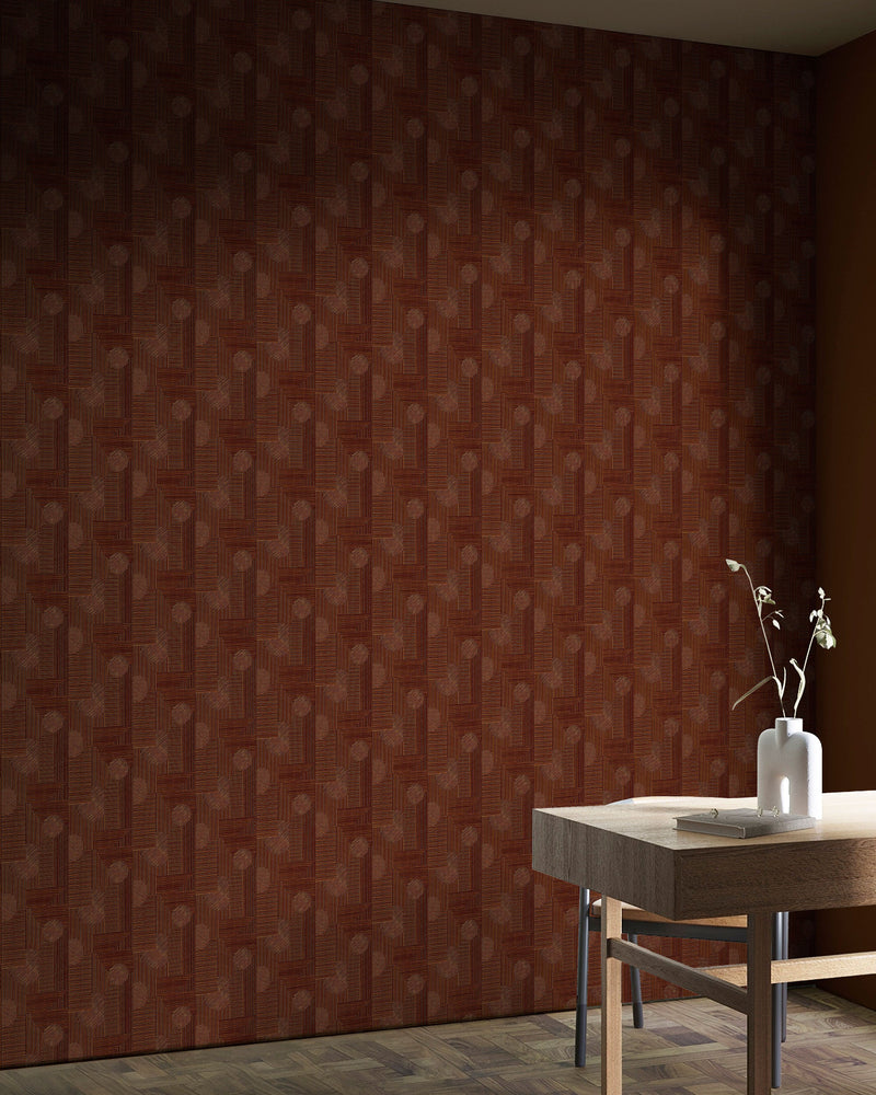 Andana Red Ania Wallpaper by Tres Tintas