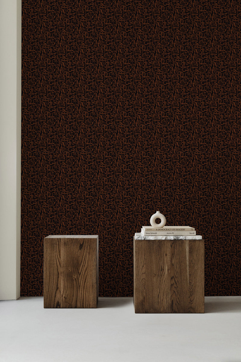 Verso Red Ania Wallpaper by Tres Tintas
