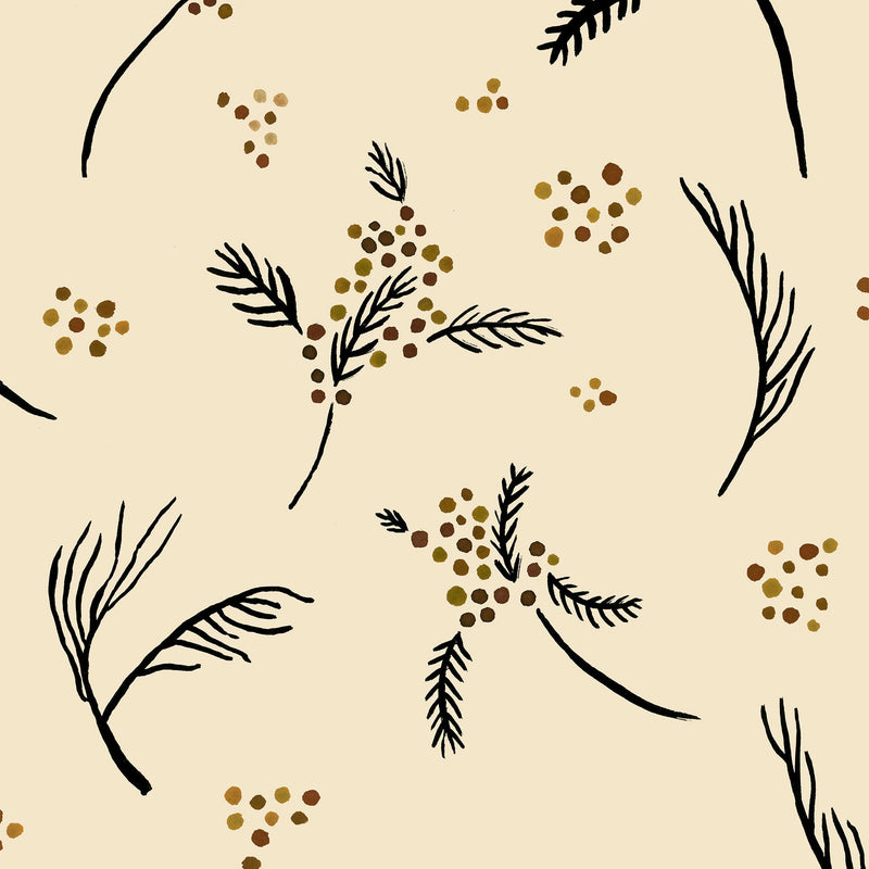 Algaida Beige Ania Wallpaper by Tres Tintas