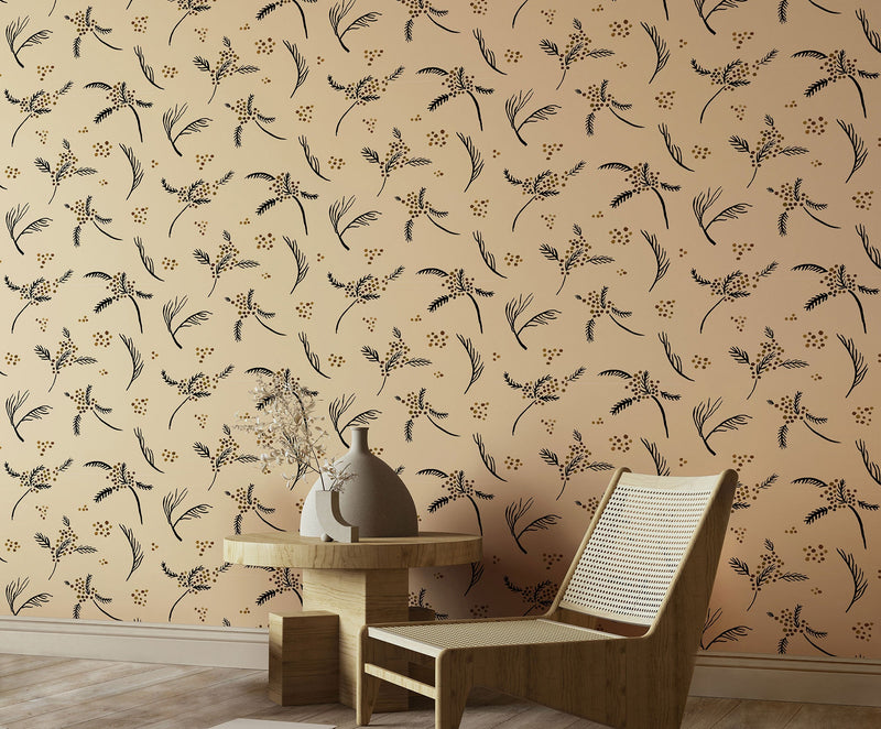 Algaida Beige Ania Wallpaper by Tres Tintas