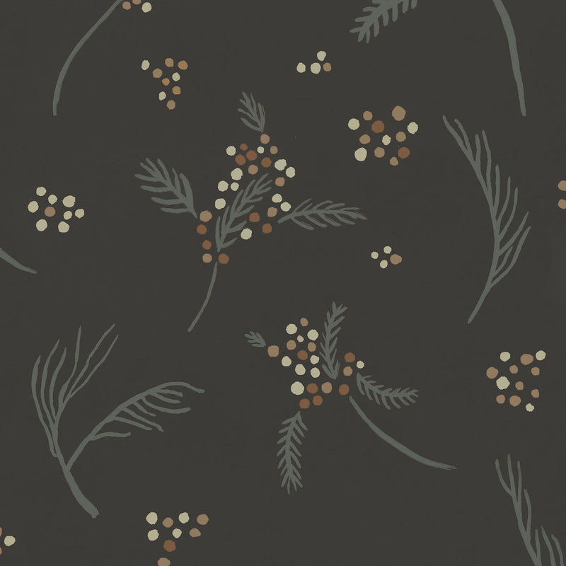 Algaida Black Ania Wallpaper by Tres Tintas