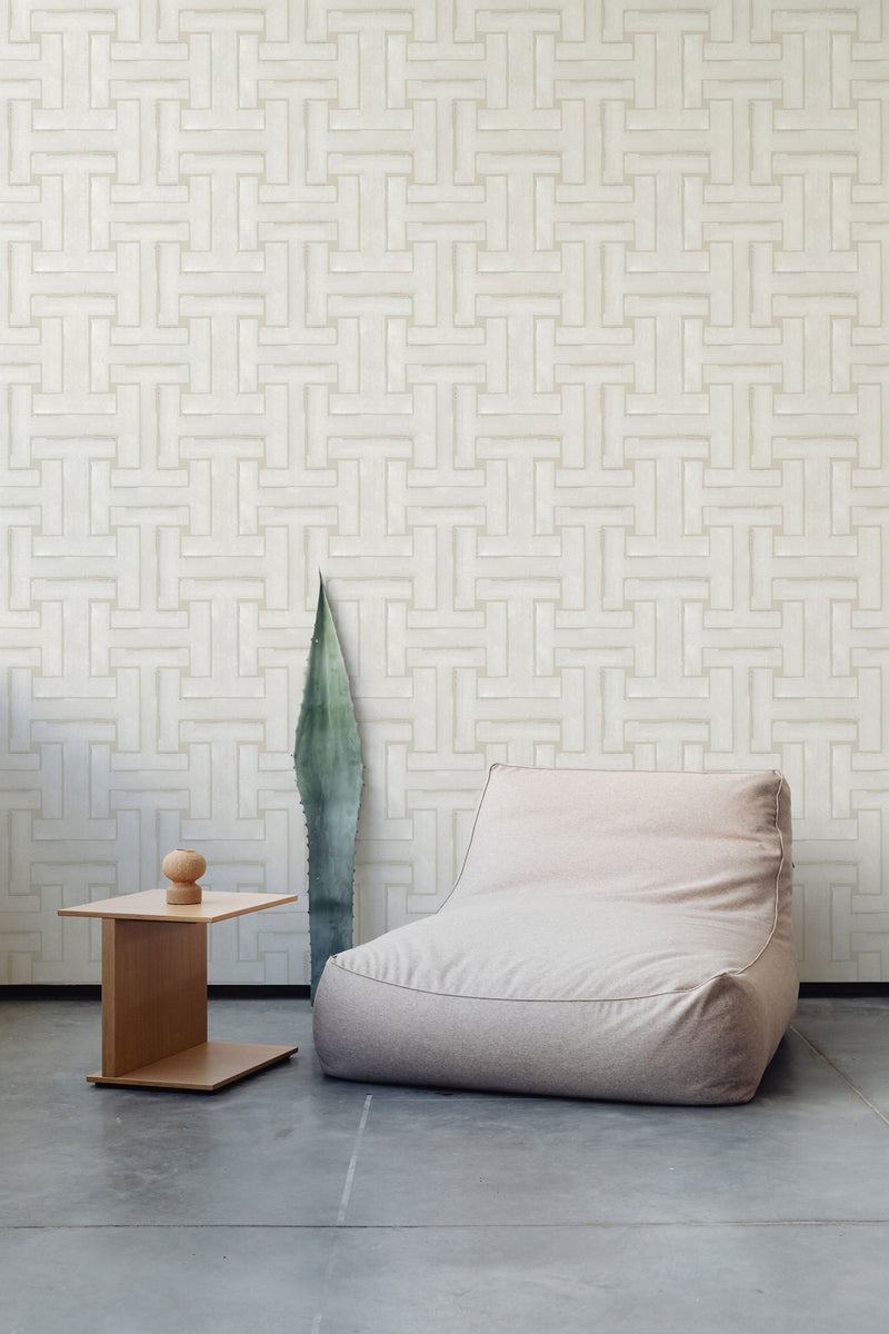 Ensemble White Ania Wallpaper by Tres Tintas
