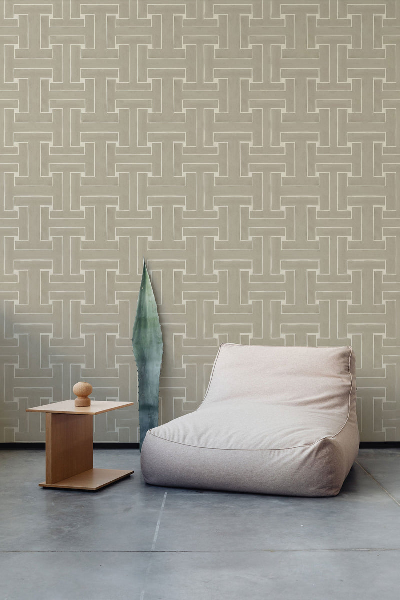 Ensemble Beige Ania Wallpaper by Tres Tintas