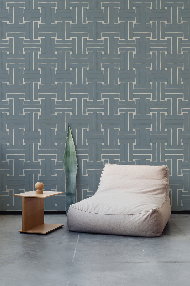 Ensemble Light Blue Ania Wallpaper by Tres Tintas