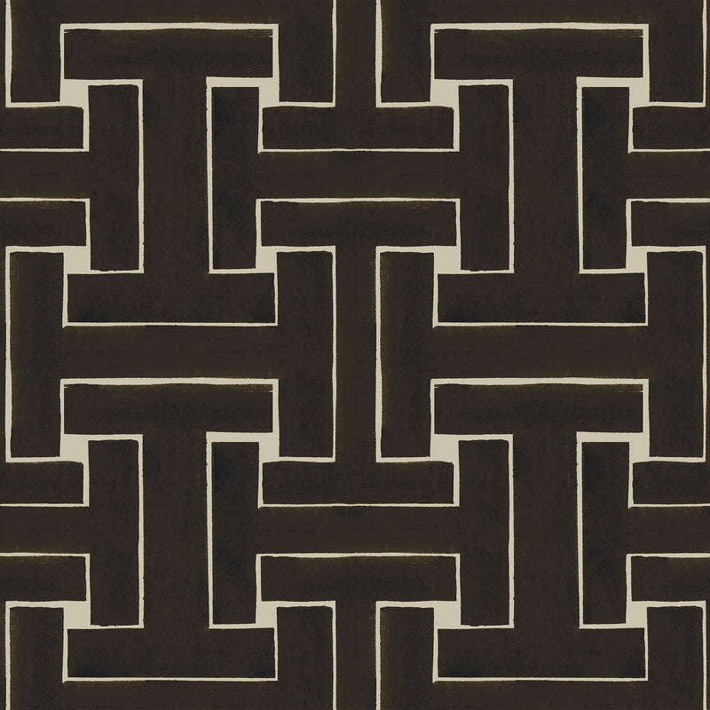 Ensemble Black Ania Wallpaper by Tres Tintas
