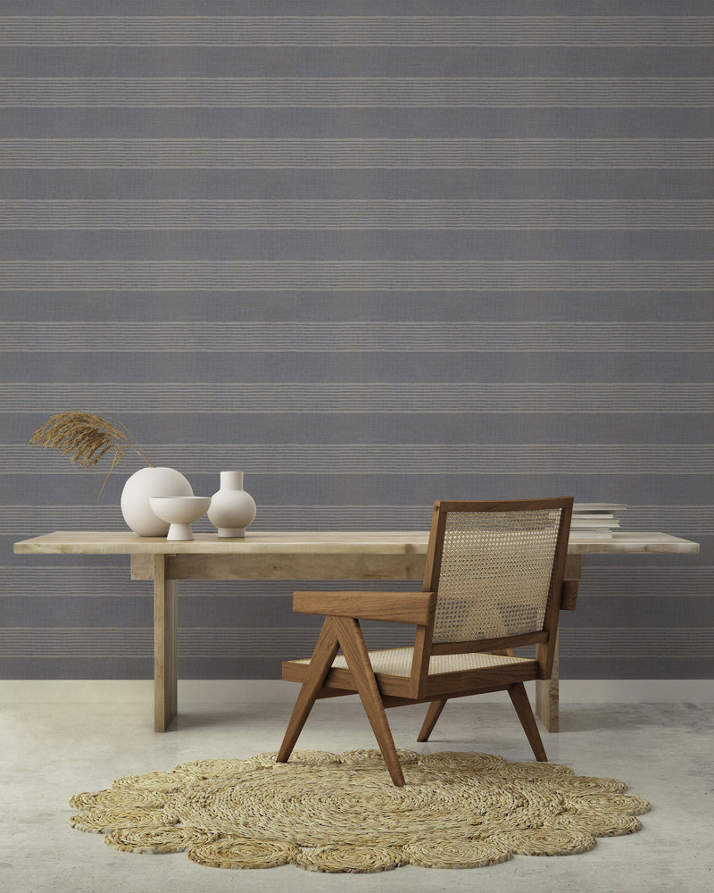 Raso Dark Blue Ania Wallpaper by Tres Tintas