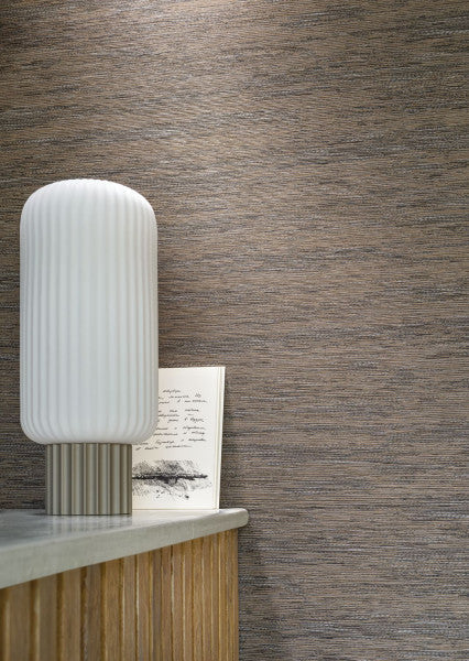 Tatami Anthracite/Mordore Le Jacquard Wallpaper by Casamance