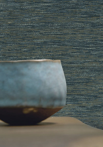 Tatami Petrole Le Jacquard Wallpaper by Casamance