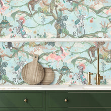BMCF003/01B Balancing Act Green Sky Wallpaper by Brand McKenzie