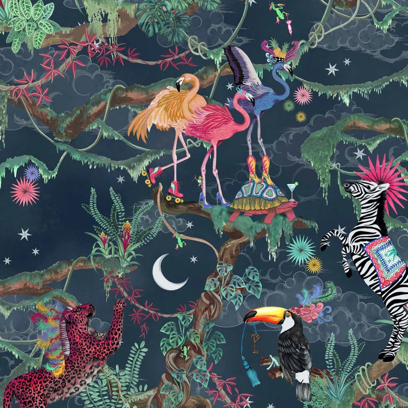 BMCF003/01C Balancing Act Nightfall Wallpaper by Brand McKenzie