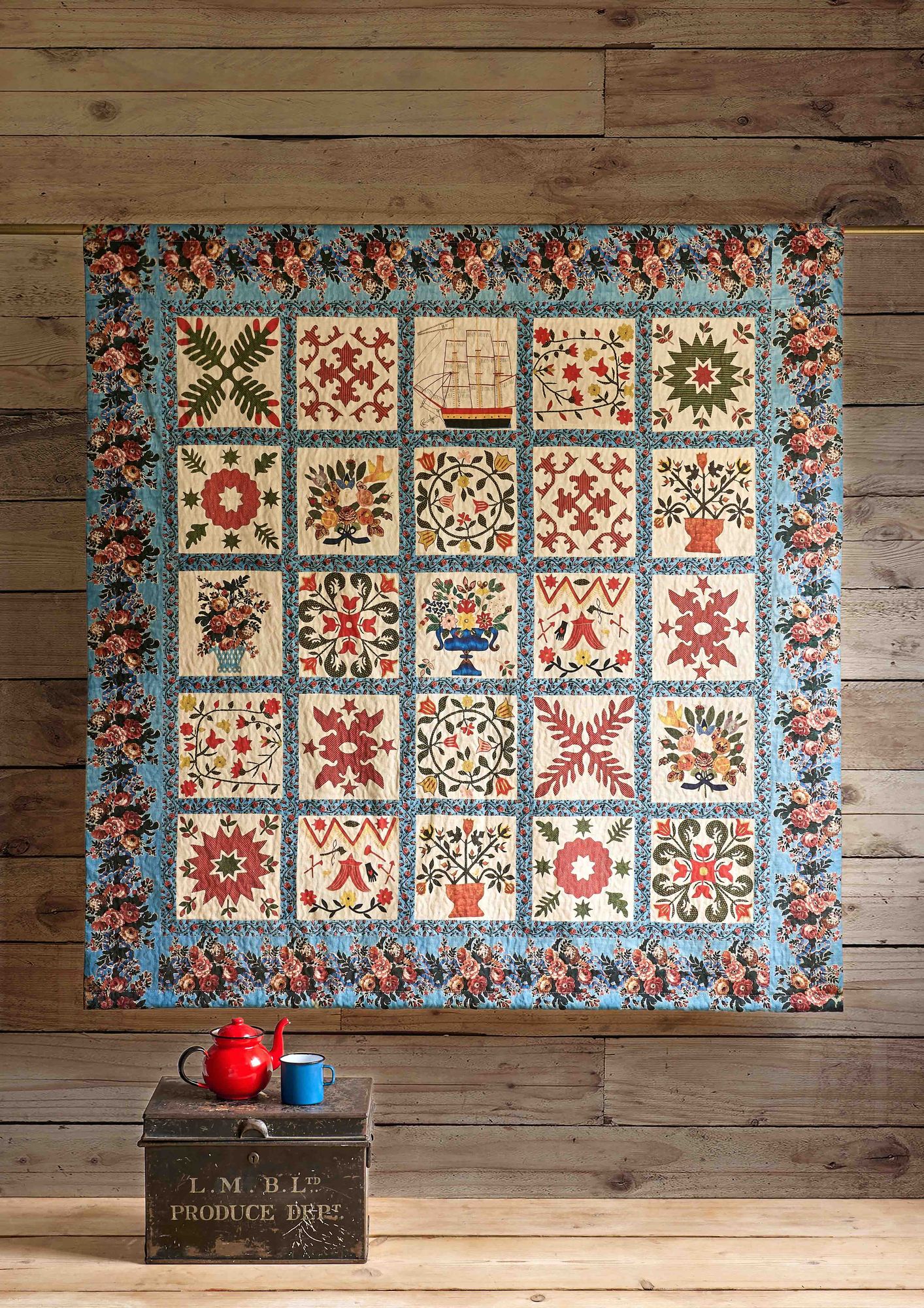Baltimore Document Patchwork Fabric by Lewis & Wood