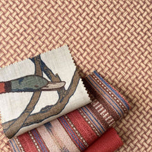 Basketweave Print Club Wallpaper by Mulberry Home