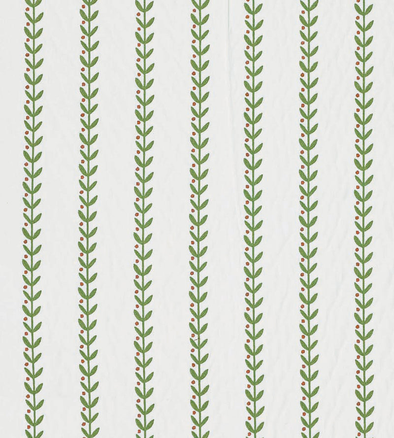 NPOF134843 Beanstalk Stripe Sage / Dusk Pink Pomona Fabric by Scion