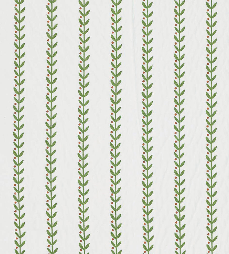 NPOF134843 Beanstalk Stripe Sage / Dusk Pink Pomona Fabric by Scion
