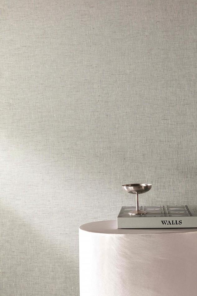 BLONE701 Flax White Wallpaper by Masureel
