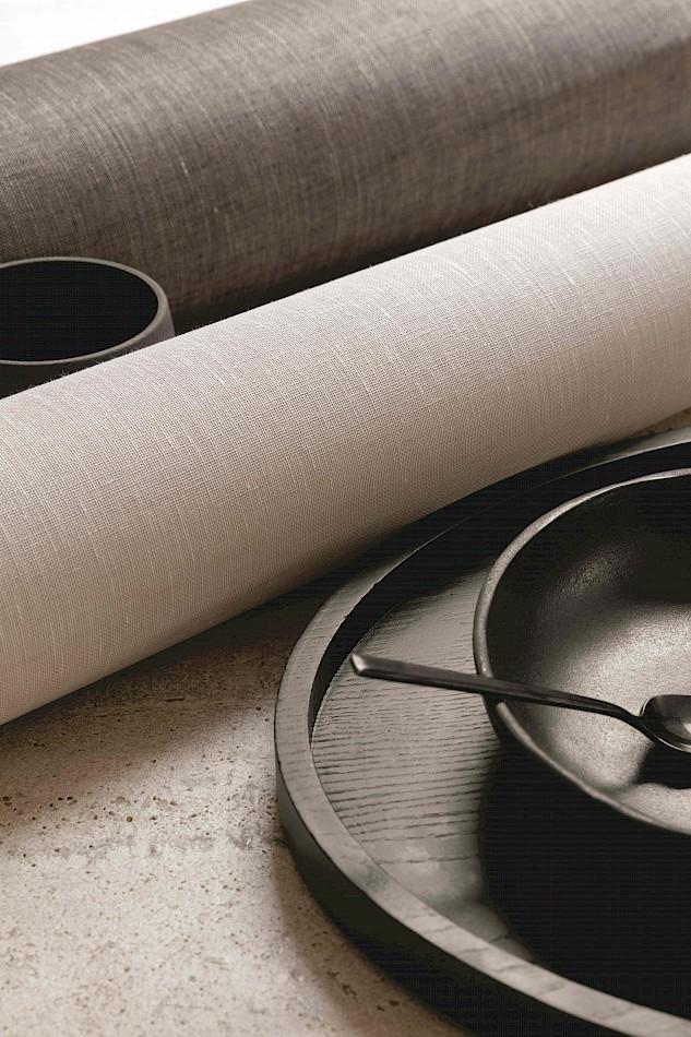 BLONE703 Flax Linen Wallpaper by Masureel