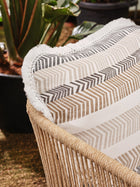 Bookend fabric by Christopher Farr Cloth, shown in situ