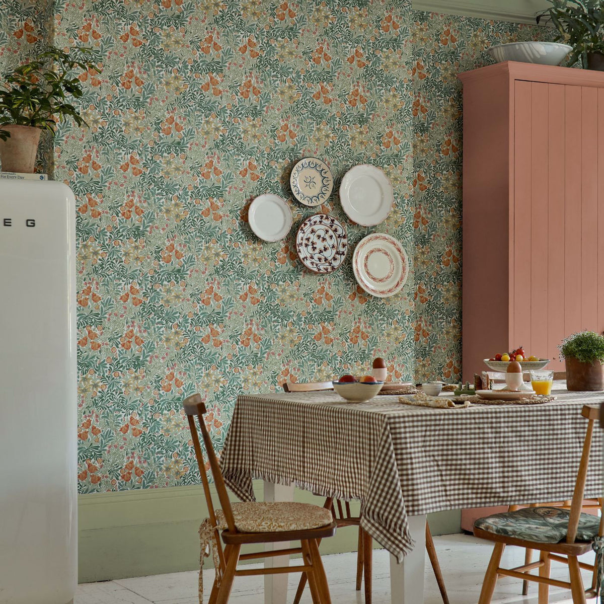 Bower Emery Walker's House Herball and Weld Wallpaper by Morris & Co