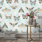 BMCF003/02A Butterfly Effect Green Multi Wallpaper by Brand McKenzie