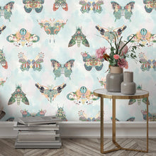 BMCF003/02A Butterfly Effect Green Multi Wallpaper by Brand McKenzie