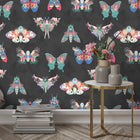 BMCF003/02C Butterfly Effect Noir Wallpaper by Brand McKenzie