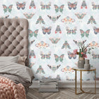 BMCF003/02D Butterfly Effect Pink Multi Wallpaper by Brand McKenzie