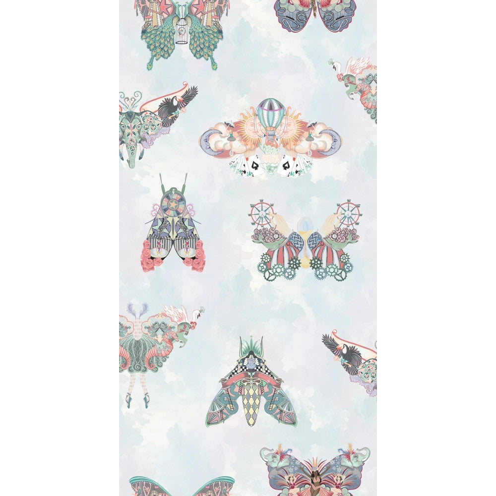 BMCF003/02D Butterfly Effect Pink Multi Wallpaper by Brand McKenzie