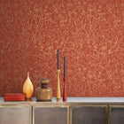 120401 Gypsophila Paprika / Gold Wallpaper by Clarissa Hulse