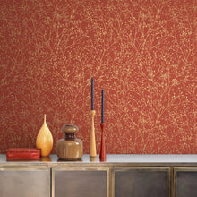 120401 Gypsophila Paprika / Gold Wallpaper by Clarissa Hulse