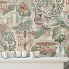 BMCF003/03A Carnival Map Eau De Nil Wallpaper by Brand McKenzie