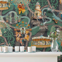 BMCF003/03C Carnival Map Jade Wallpaper by Brand McKenzie