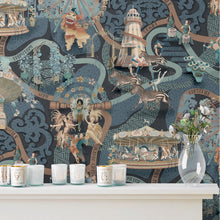 BMCF003/03C Carnival Map Jade Wallpaper by Brand McKenzie