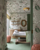 Carnival Vinyl wallpaper by Christopher Farr Cloth in a room setting