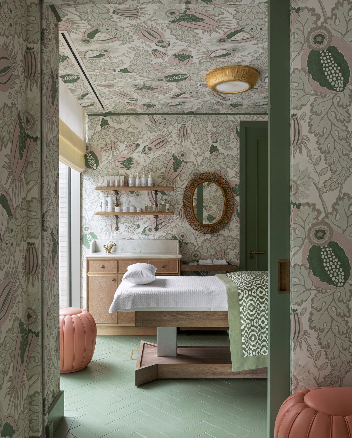 Carnival Vinyl wallpaper by Christopher Farr Cloth in a room setting