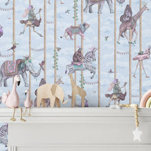 BMCF003/04A Carousel Blue Wallpaper by Brand McKenzie