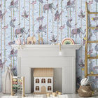 BMCF003/04A Carousel Blue Wallpaper by Brand McKenzie