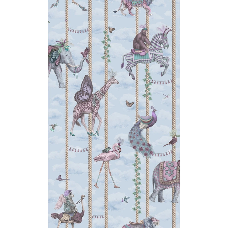 BMCF003/04A Carousel Blue Wallpaper by Brand McKenzie
