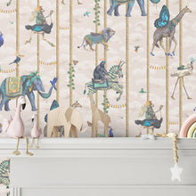 BMCF003/04B Carousel Linen Wallpaper by Brand McKenzie