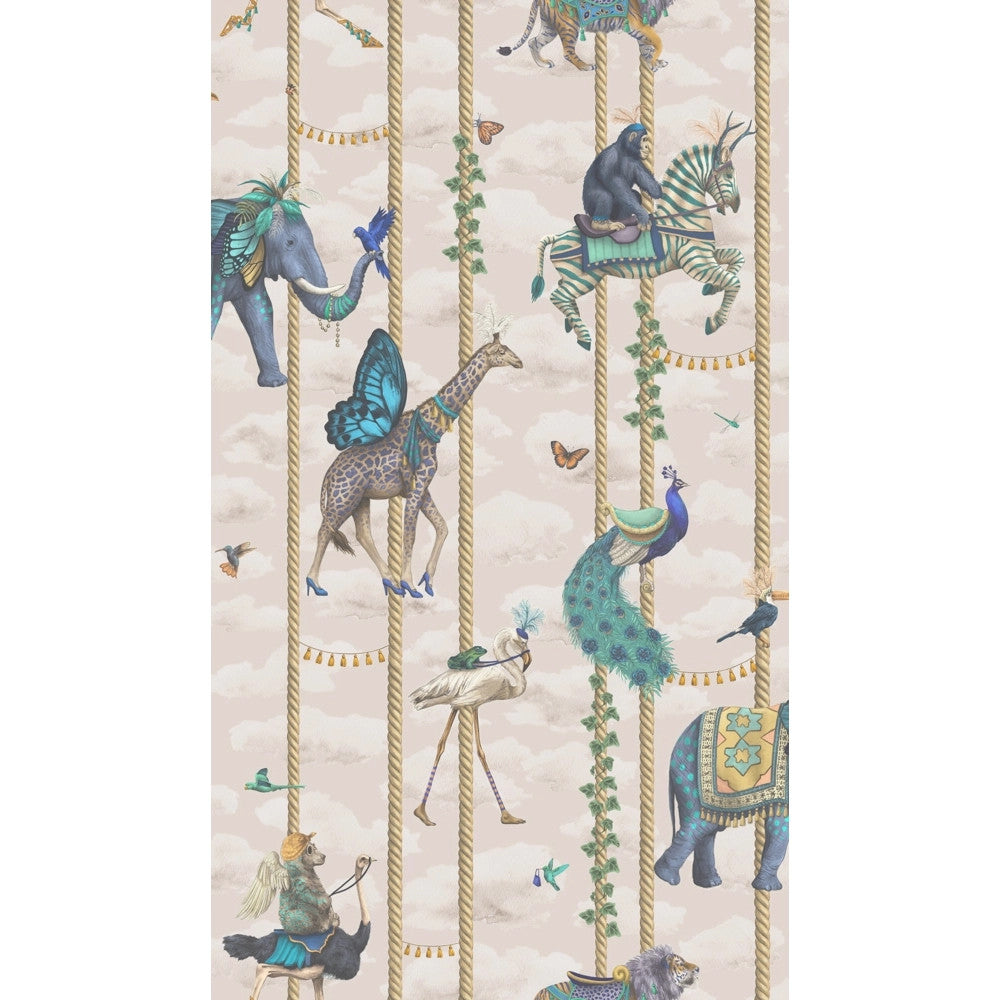 BMCF003/04B Carousel Linen Wallpaper by Brand McKenzie