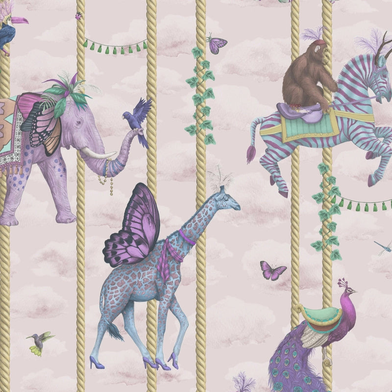 BMCF003/04C Carousel Pink Wallpaper by Brand McKenzie