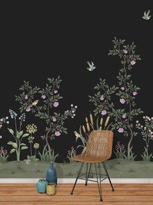 CH03 Chinella Dark Green Les Vangardes Mural by Tres Tintas