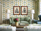 One Way Raffia wallpaper by Christopher Farr Cloth in a room setting