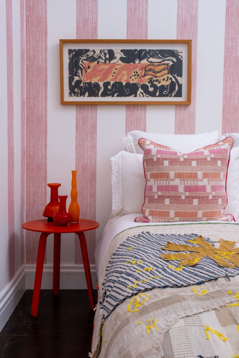 Brome Stripe wallpaper by Christopher Farr Cloth in a room setting