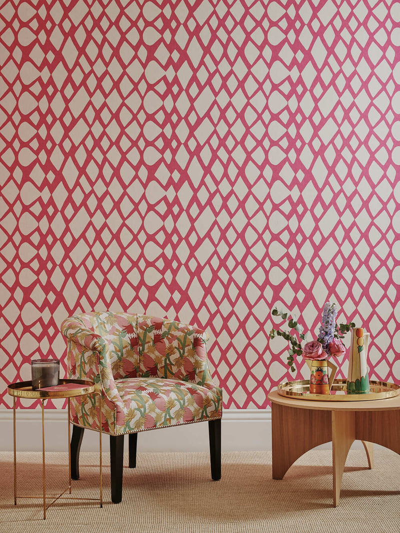 Tesserae wallpaper by Christopher Farr Cloth in a room setting