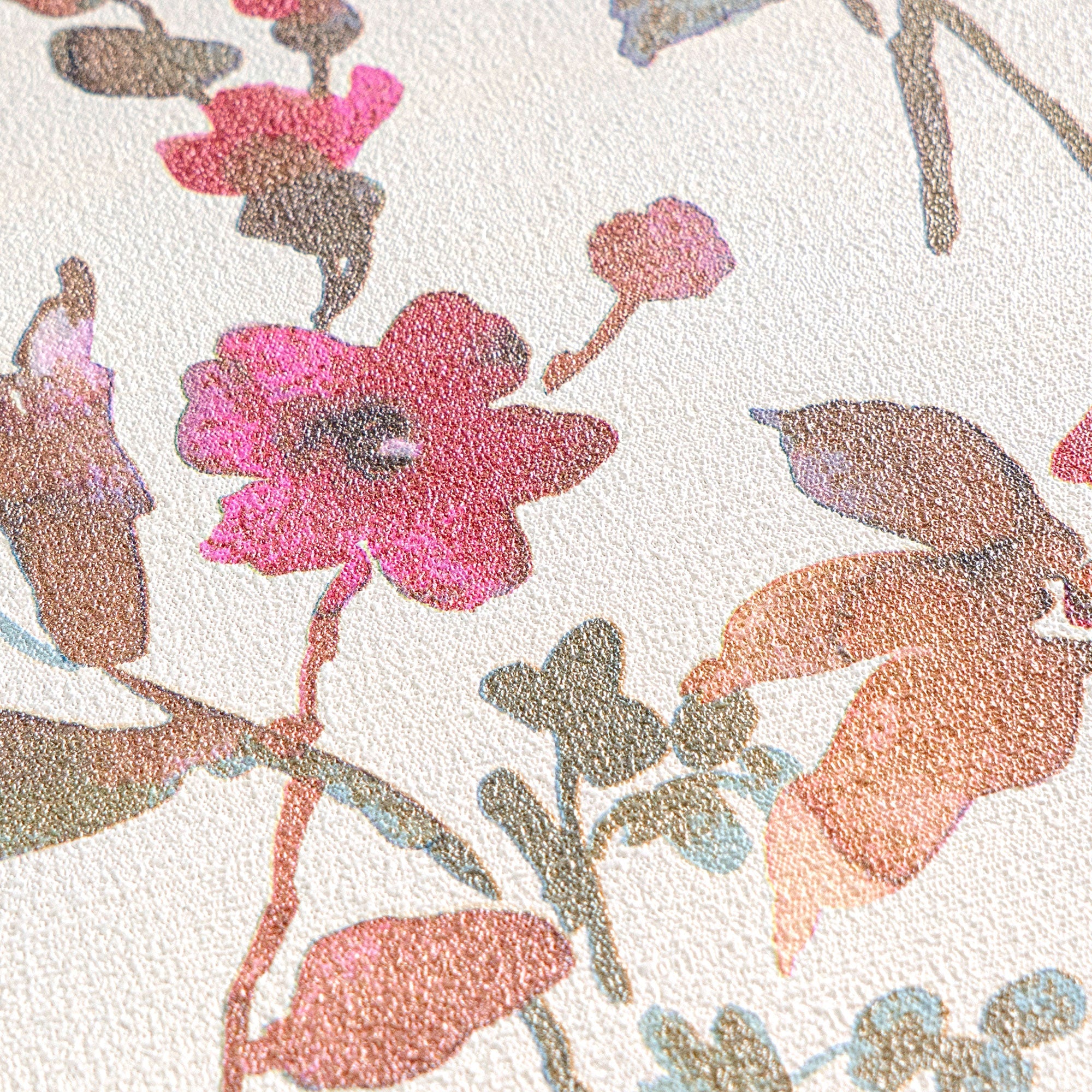 Petal Poetry - Unfold Purple Lilac and Blue Cosmo Living Wallpaper by Galerie